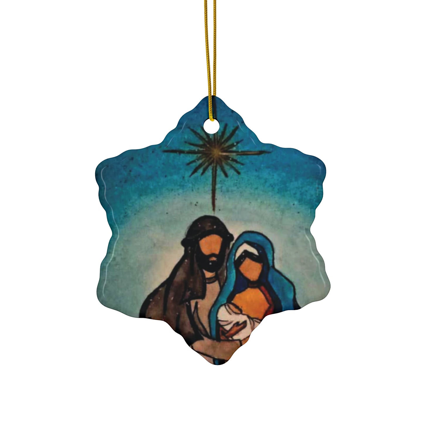 Star of Bethlehem Ceramic Ornament, 2 Shapes