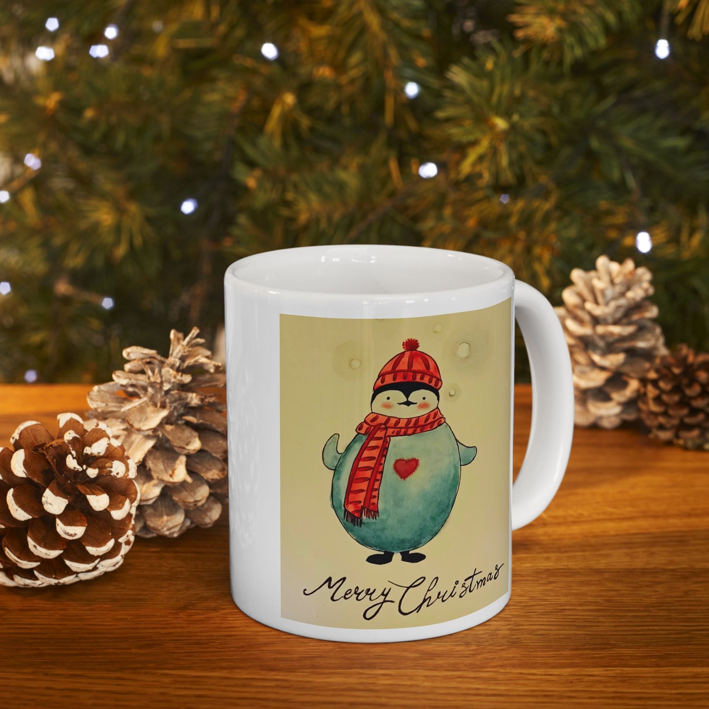 Mug Cute Penguin Merry Christmas 11oz