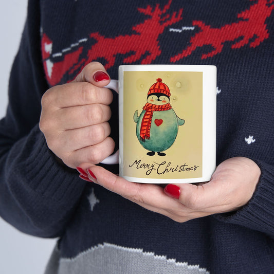 Mug Cute Penguin Merry Christmas 11oz