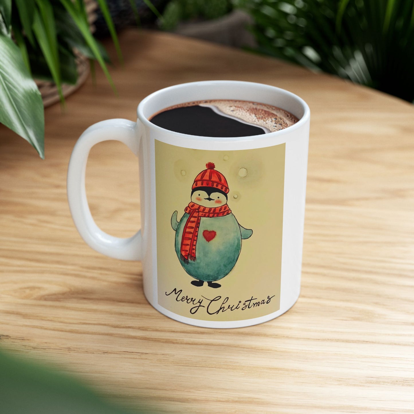 Mug Cute Penguin Merry Christmas 11oz