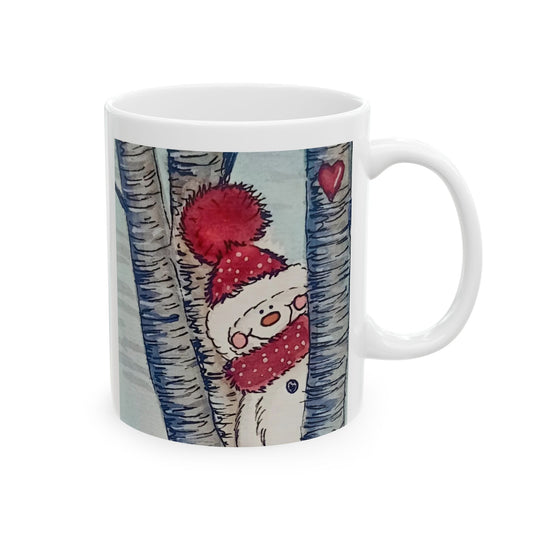 Snowman Holiday Wishes Ceramic Mug