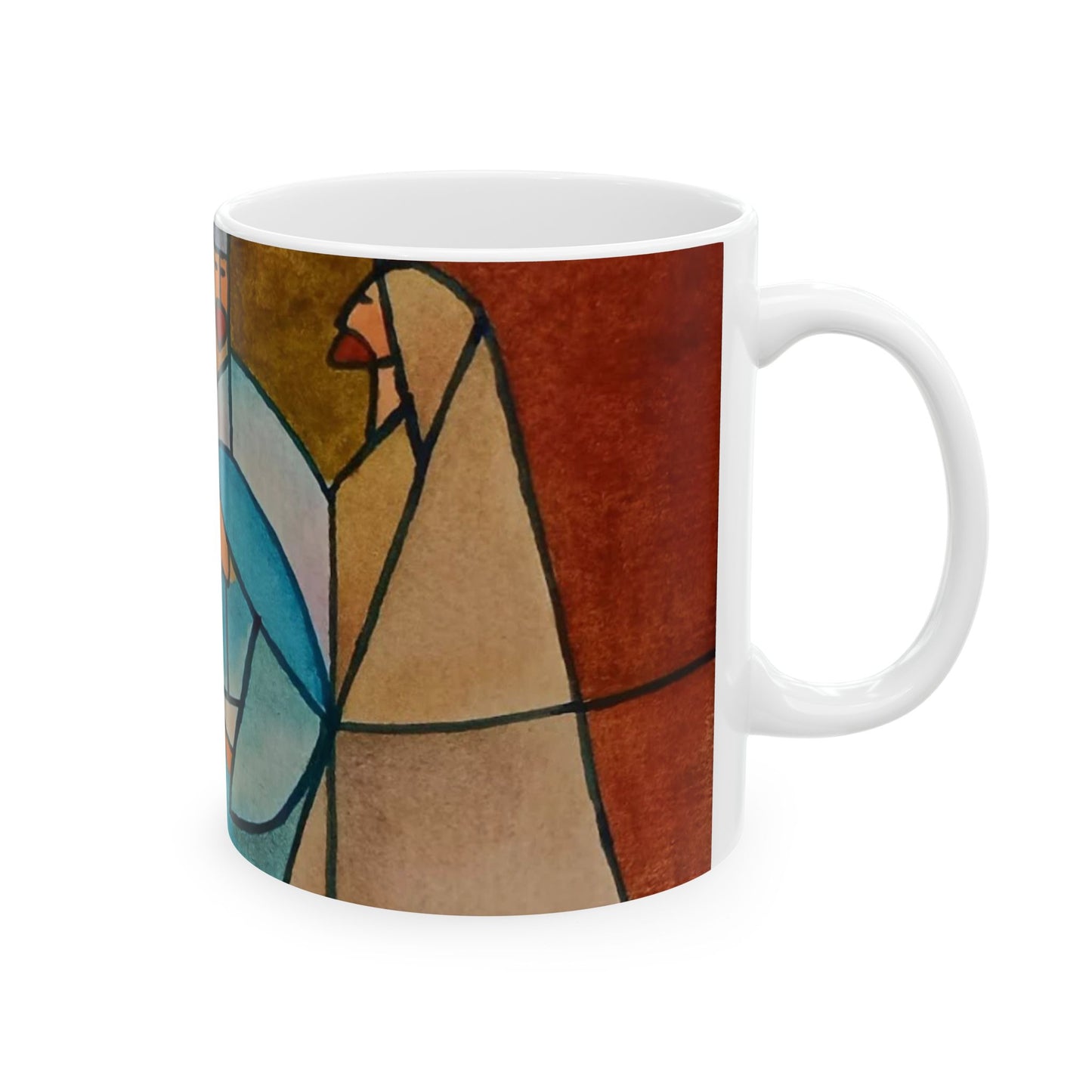 Ceramic Mug - Stained Glass Nativity Christmas Religious