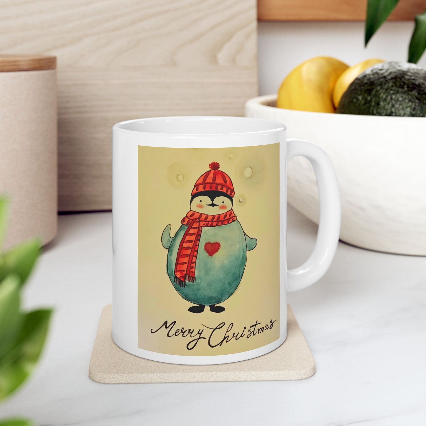 Mug Cute Penguin Merry Christmas 11oz