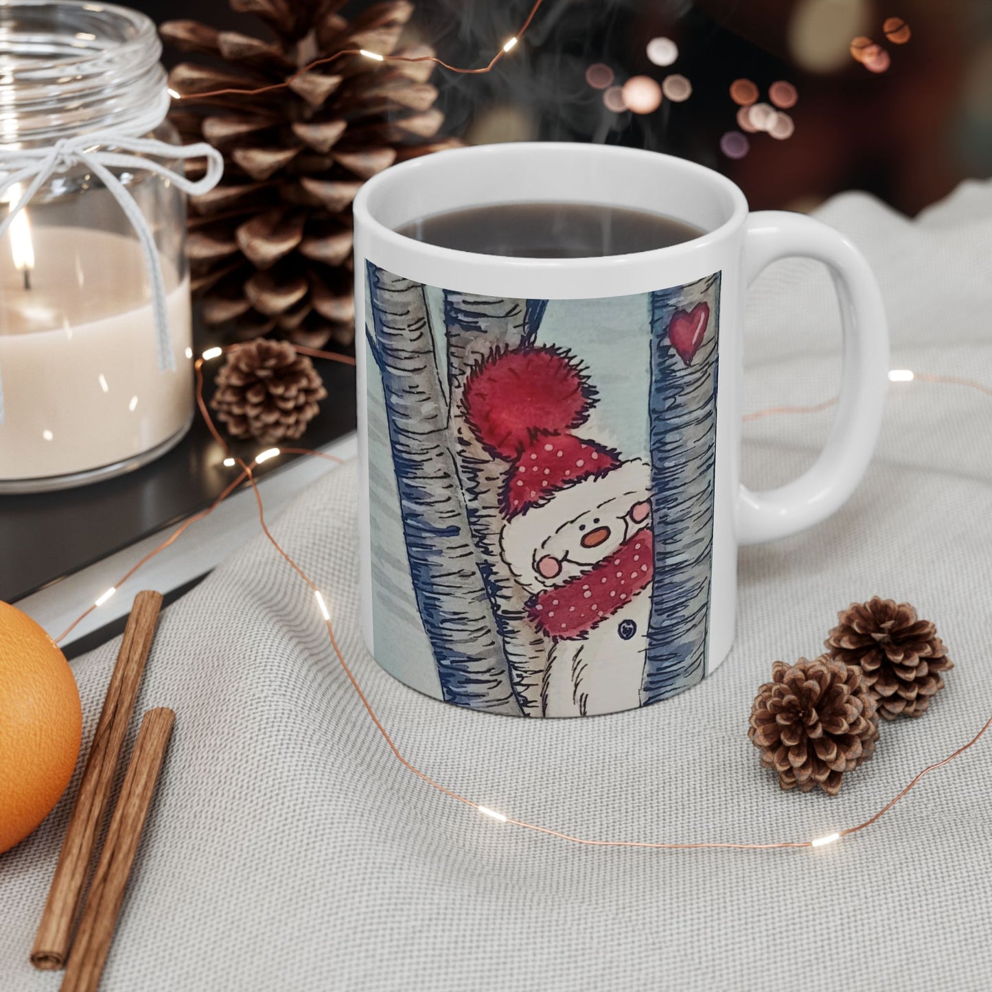 Snowman Holiday Wishes Ceramic Mug