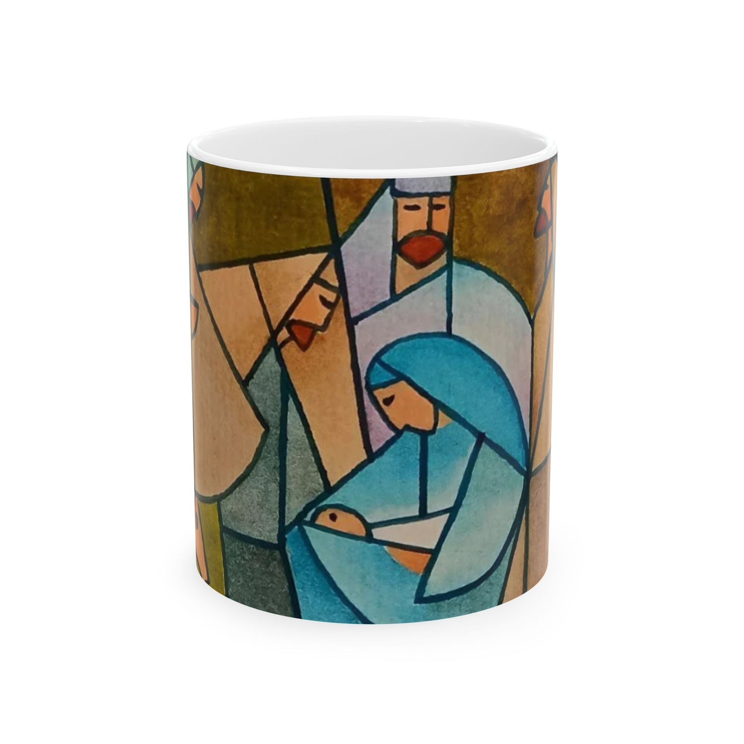 Ceramic Mug - Stained Glass Nativity Christmas Religious