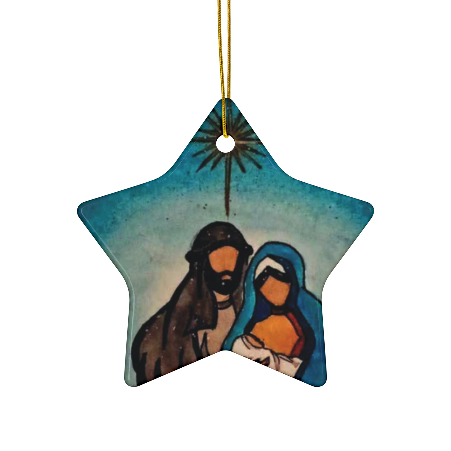 Star of Bethlehem Ceramic Ornament, 2 Shapes